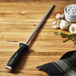 12.25 inch, Double Cut Honing Steel With Plastic Handle