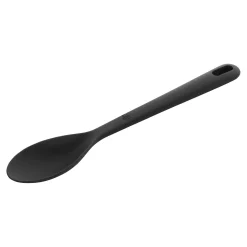 12.25 inch, Silicone, Cooking Spoon, Black Matte