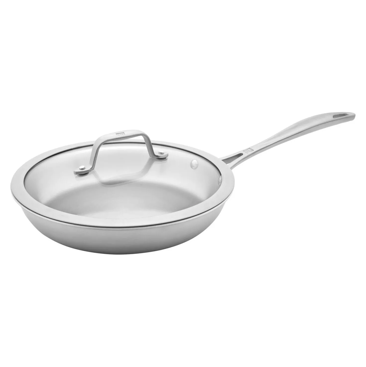 3 Ply, 9.5-inch, 18/10 Stainless Steel, Frying Pan With Glass Lid