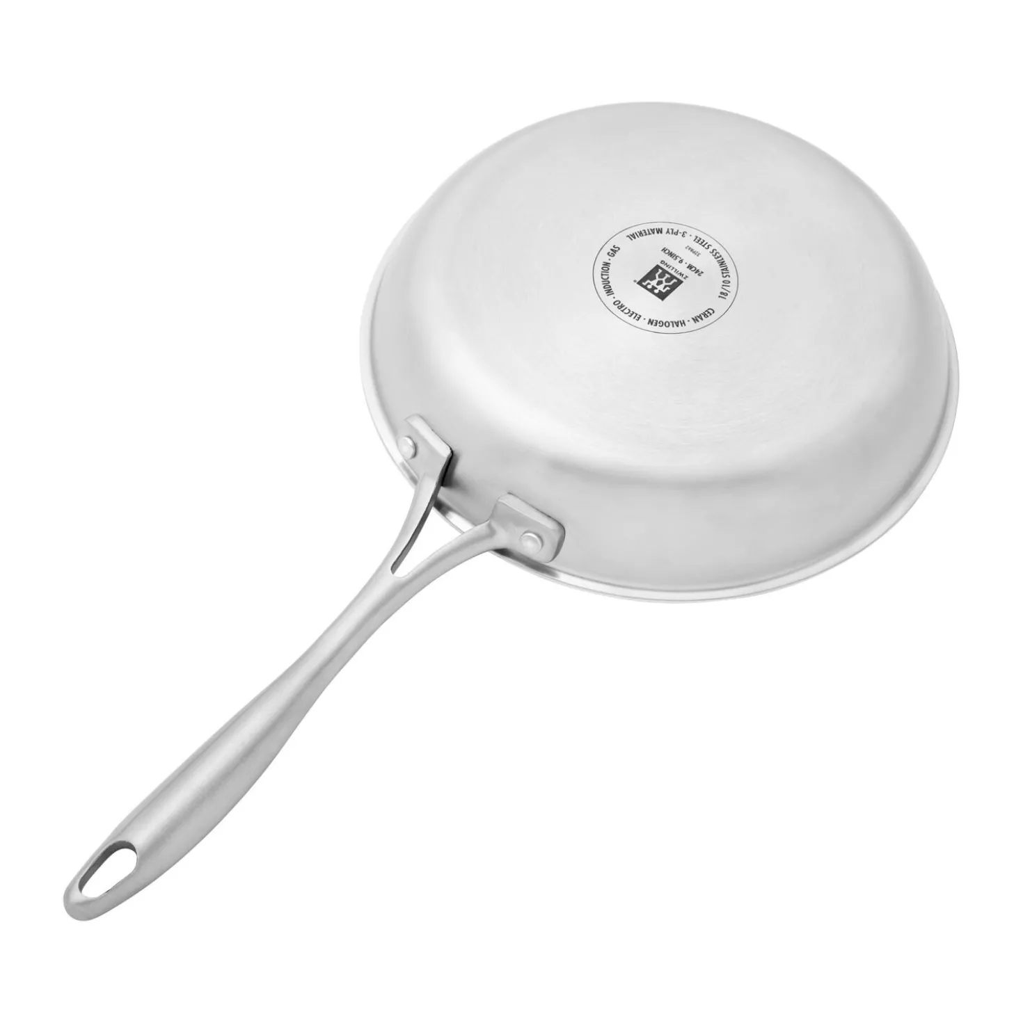 3 Ply, 9.5-inch, 18/10 Stainless Steel, Frying Pan With Glass Lid