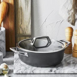 4 qt, Aluminum, Non-stick, Hard Anodized Chef's Pan