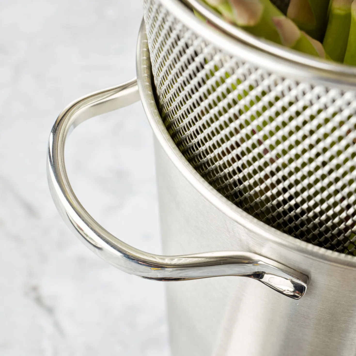 4.8 qt Asparagus/Pasta Cooker Set, 18/10 Stainless Steel