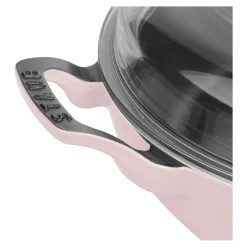 3.5 qt, Braiser With Glass Lid, Pink Peony