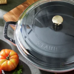 3.5 qt, Braiser With Glass Lid, Pink Peony