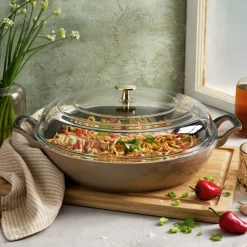 3.5 qt, Braiser With Glass Lid, Sesame
