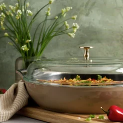 3.5 qt, Braiser With Glass Lid, Sesame