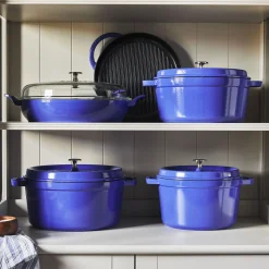 3.5 qt, Braiser With Glass Lid, Blueberry