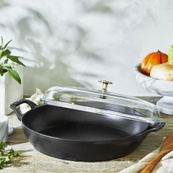 3.5 qt, Braiser With Glass Lid, Black Matte