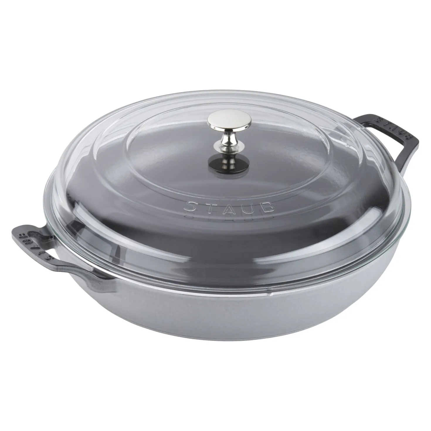 3.5 qt, Braiser With Glass Lid, Graphite Grey