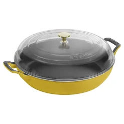 3.5 qt, Braiser With Glass Lid, Citron