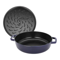 4 qt, Braiser With Lid, Dark Blue