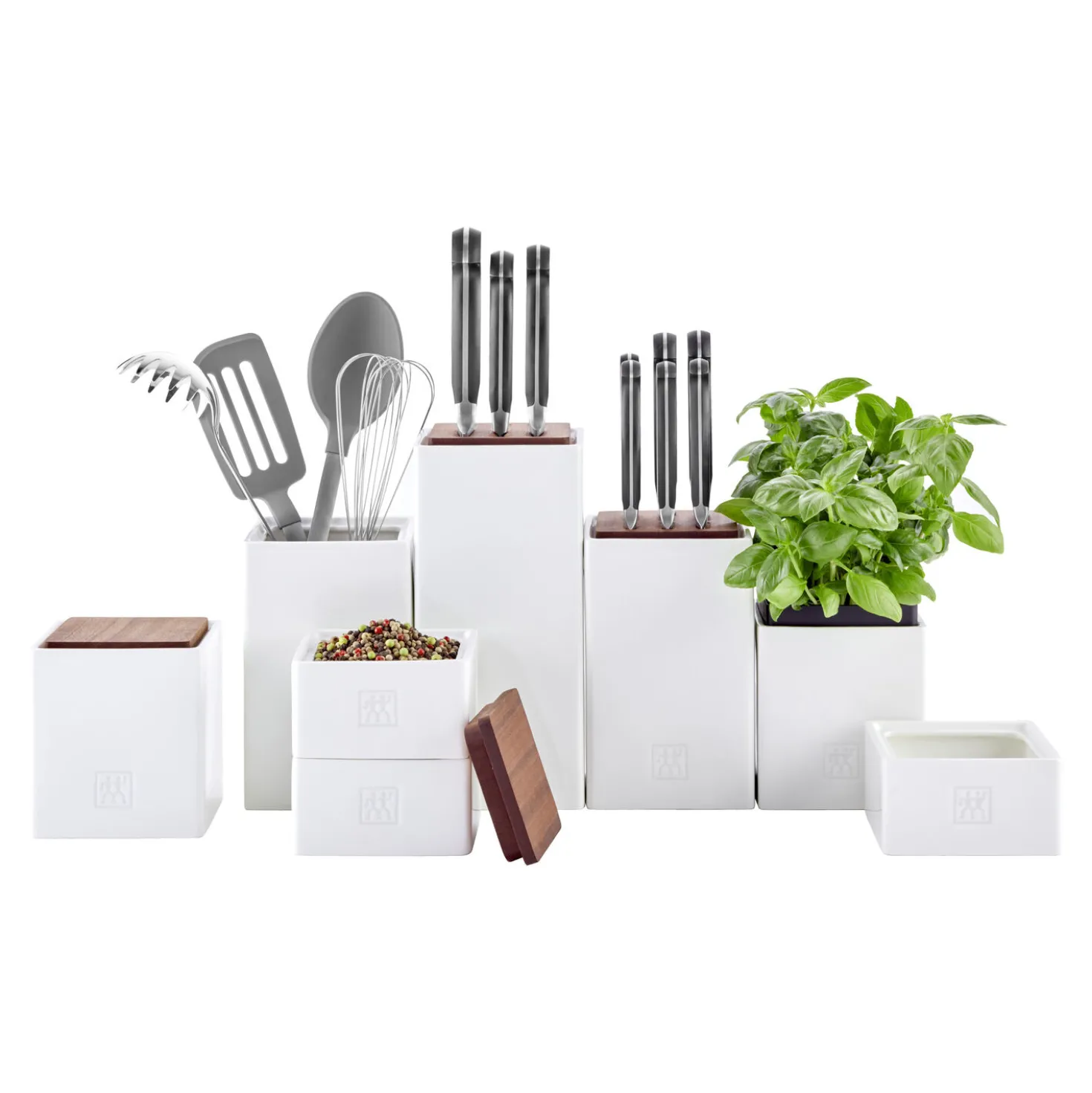 0.9 qt, Ceramic, Medium Box With Herb Pot And Lid