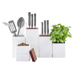 0.9 qt, Ceramic, Medium Box With Herb Pot And Lid