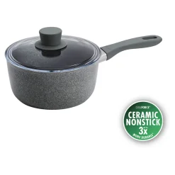2.9 qt Ceramic Nonstick Saucepan With Lid, Aluminum