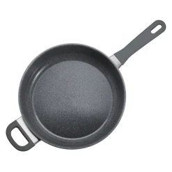 3.9 qt Ceramic Nonstick Saut&eacute; Pan With Lid And Helper Handle, Aluminum