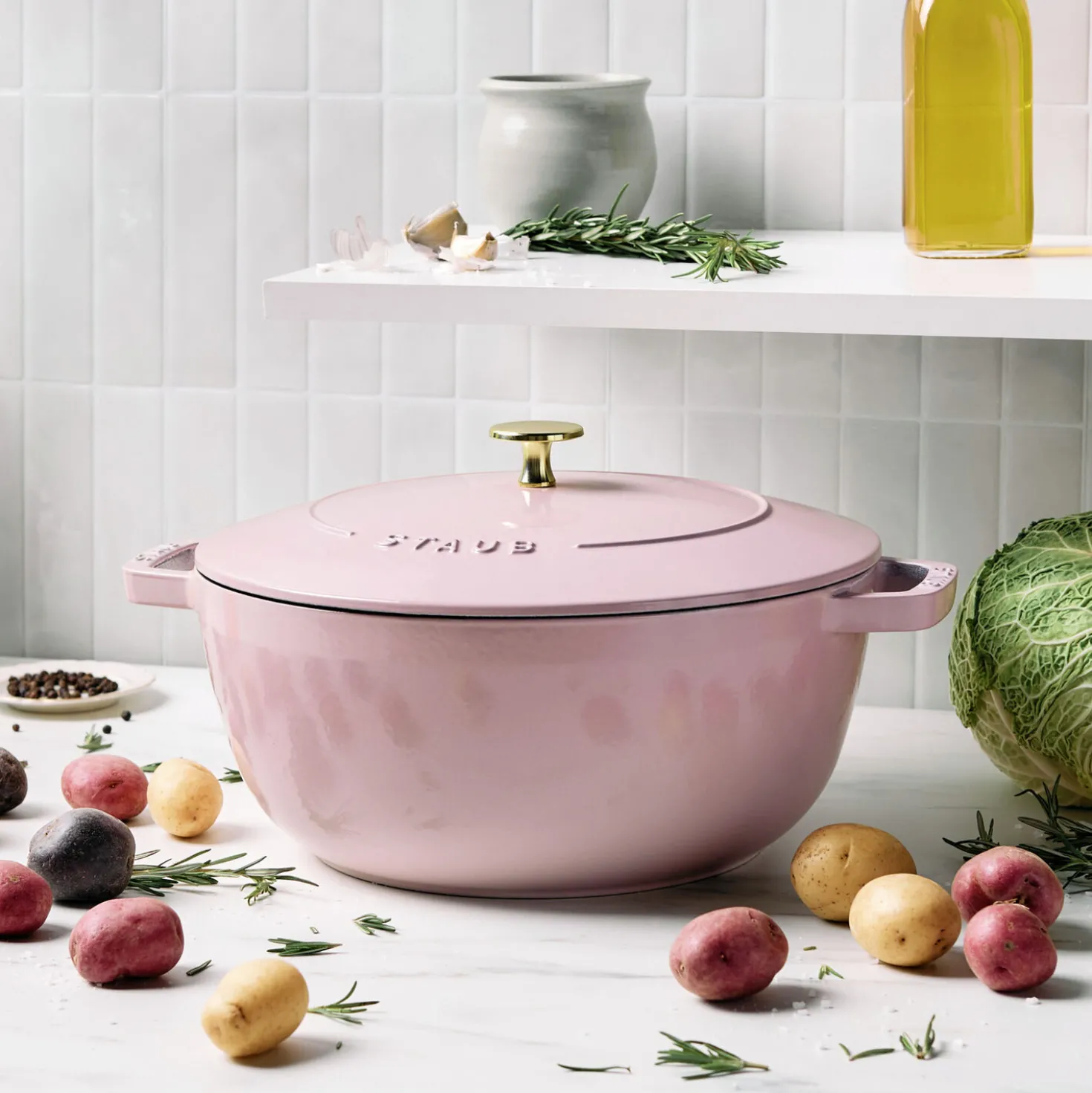 5.25 qt, Essential French Oven, Pink Peony