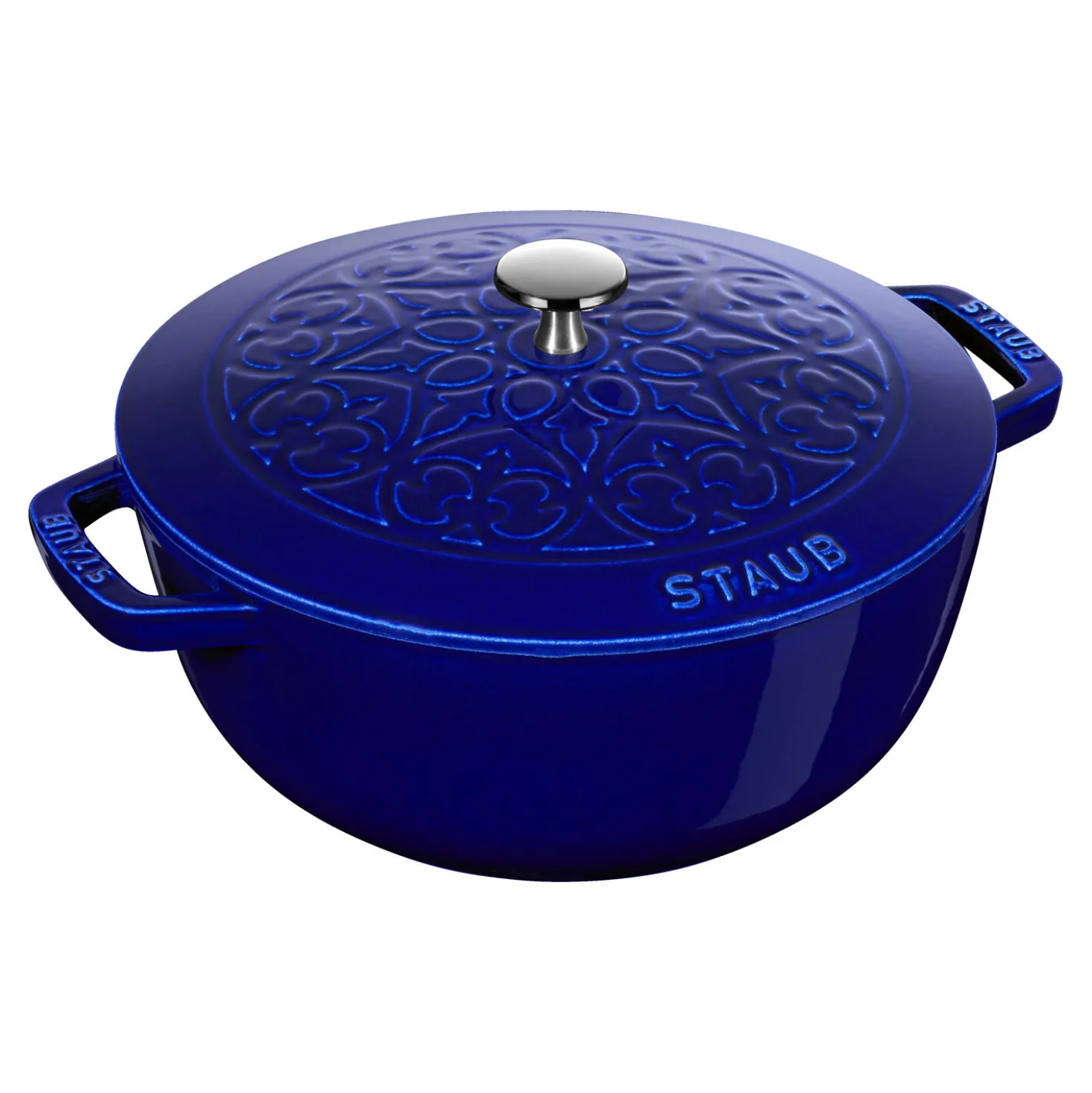 3.75 qt, Essential French Oven Lilly Lid, dark blue