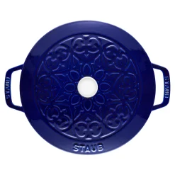 3.75 qt, Essential French Oven Lilly Lid, dark blue