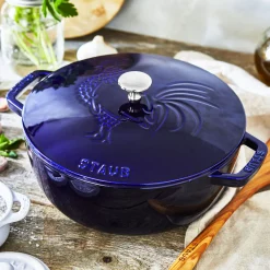 3.75 qt, Essential French Oven Rooster Lid, dark blue