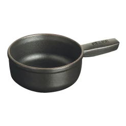 0.375 qt, Mini Cheese Fondue Pot, black matte
