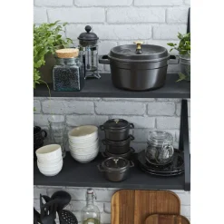 0.275 qt, Mini Round Dutch Oven, black matte