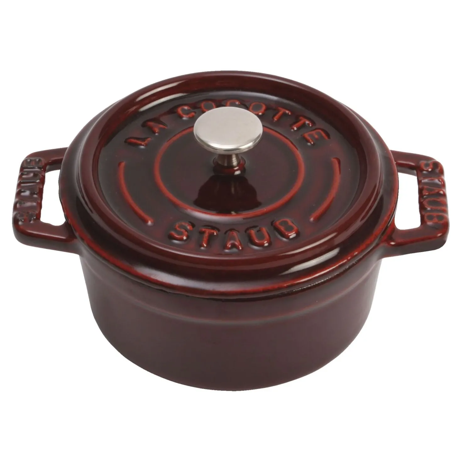 0.275 qt, Mini Round Dutch Oven, grenadine