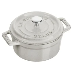 0.275 qt, Mini Round Dutch Oven, white truffle
