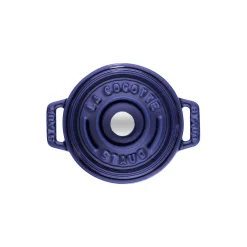 0.275 qt, Mini Round Dutch Oven, dark blue