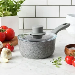 1.5 qt Nonstick Saucepan With Lid, Aluminum