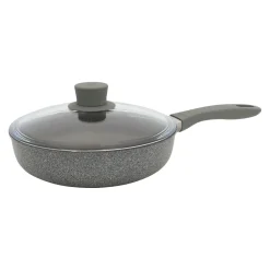 2.6 qt Nonstick Sauté Pan With Lid, Aluminum