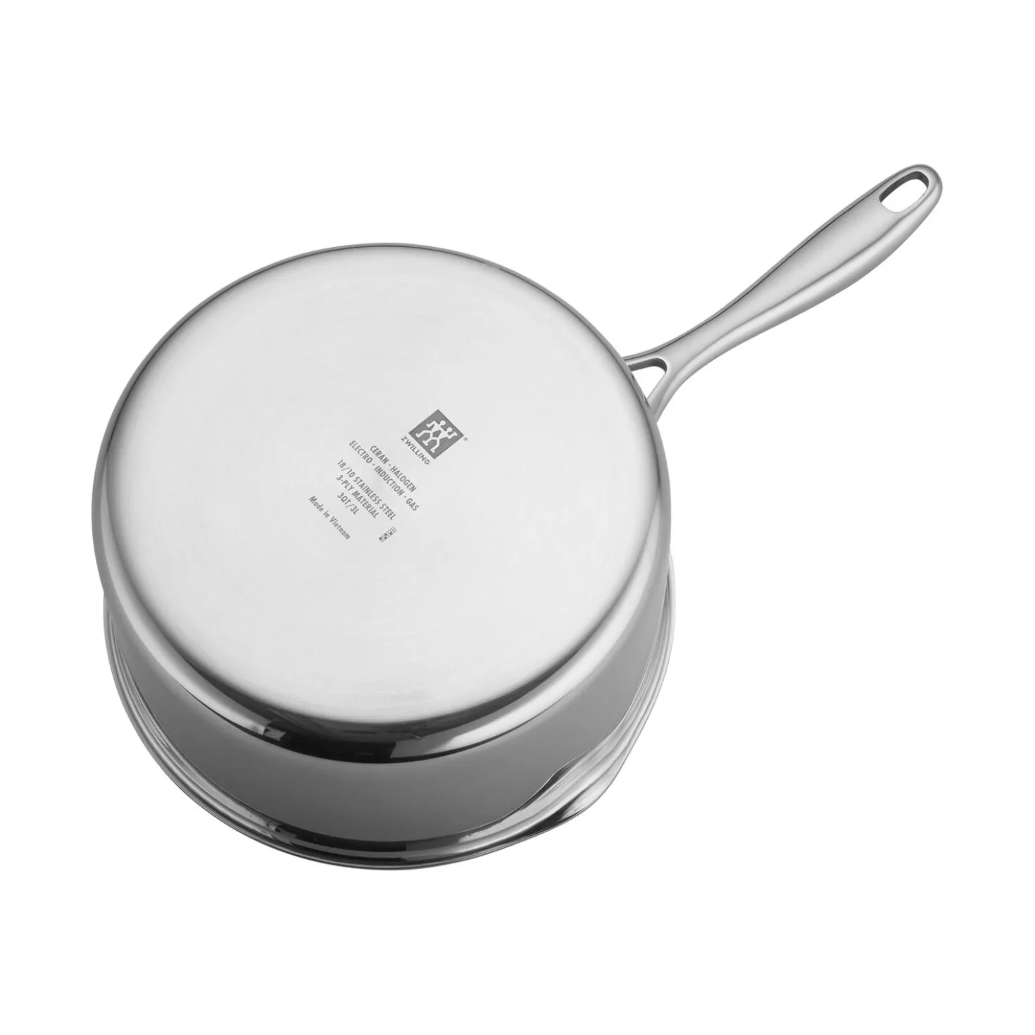 3 qt, Non-stick, Stainless Steel Ceramic Saucepan