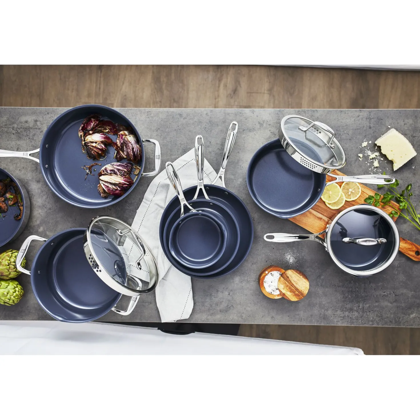1 qt, Non-stick, Stainless Steel Ceramic Saucepan