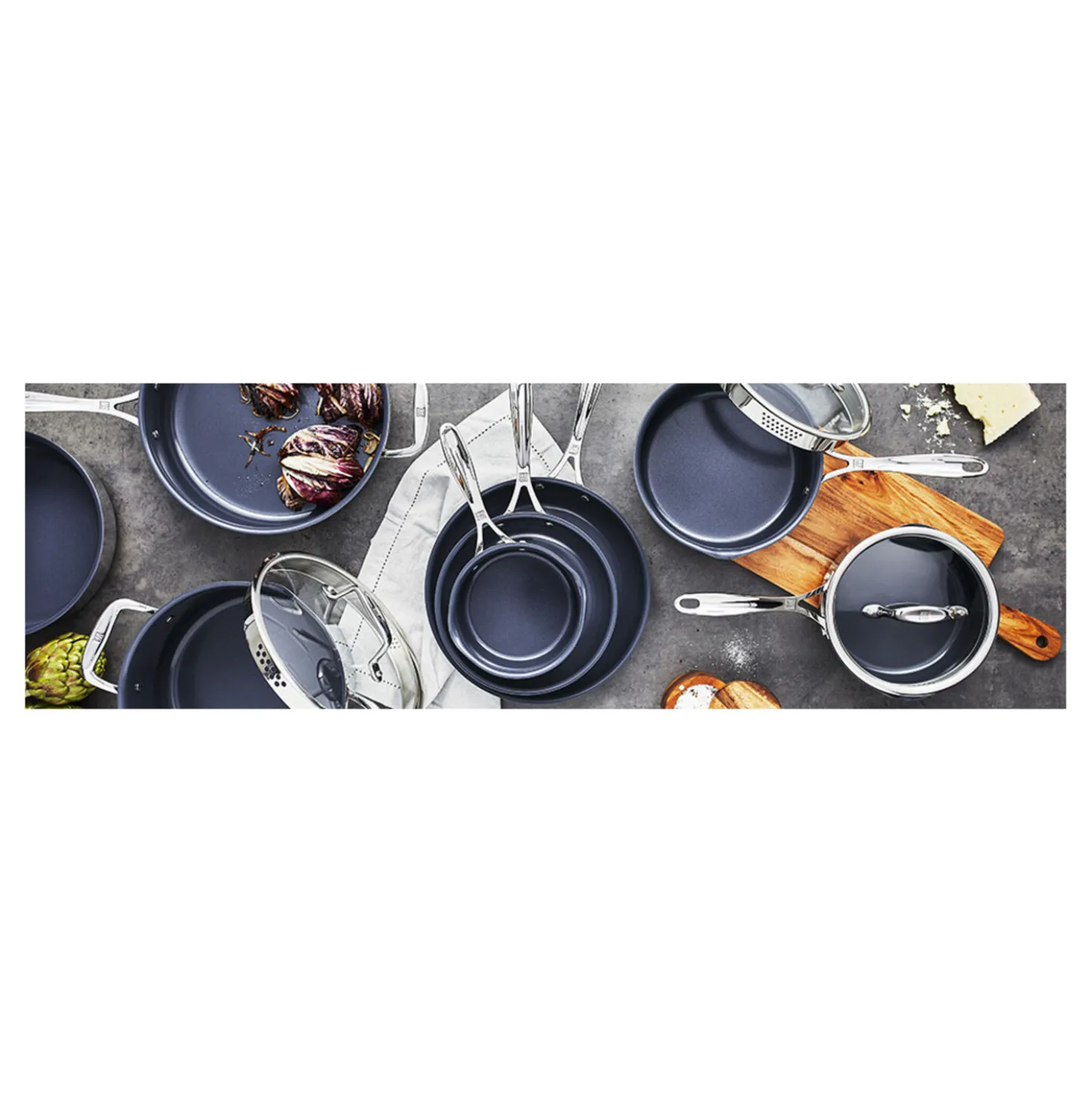 1 qt, Non-stick, Stainless Steel Ceramic Saucepan