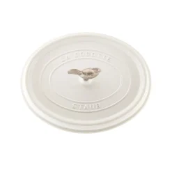 5.75 qt, Oval, Coq Au Vin Dutch Oven, Pure-white
