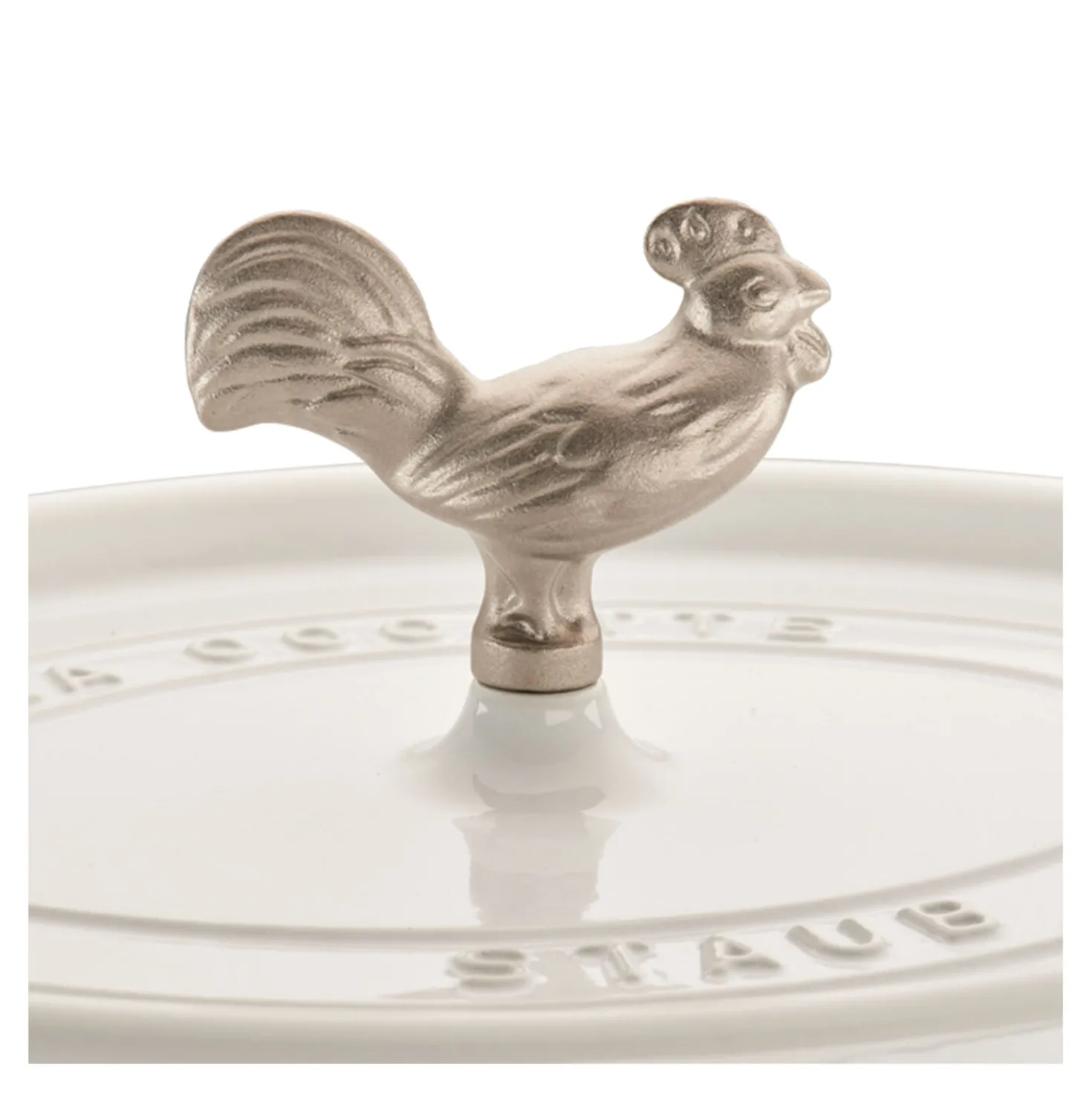 5.75 qt, Oval, Coq Au Vin Dutch Oven, Pure-white