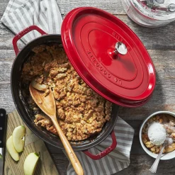 5.75 qt, Oval, Dutch Oven, Cherry - Factory Second