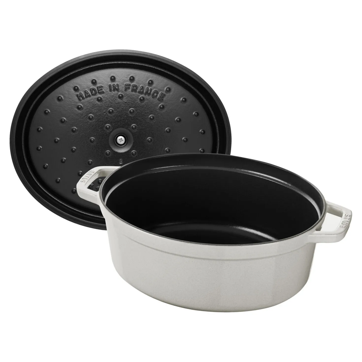 5.75 qt, Oval, Dutch Oven, White Truffle
