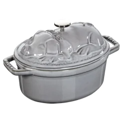 1.1 qt, Oval, Pig Dutch Oven, Graphite Grey