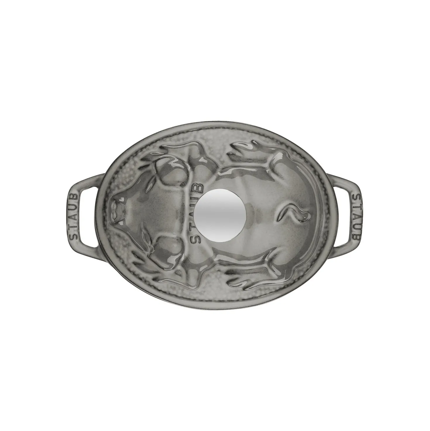 1.1 qt, Oval, Pig Dutch Oven, Graphite Grey