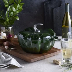 3.5 qt, Pumpkin, Dutch Oven With Stainless Steel Knob, Basil