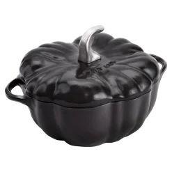 3.5 qt, Pumpkin, Dutch Oven With Stainless Steel Knob, Black Matte