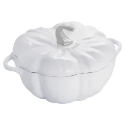 3.5 qt, Pumpkin, Dutch Oven With Stainless Steel Knob, Pure-white