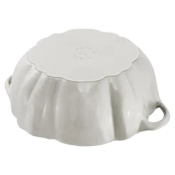 3.5 qt, Pumpkin, Dutch Oven With Stainless Steel Knob, White Truffle