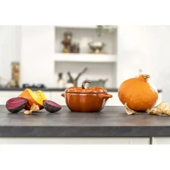 0.75 qt, Pumpkin, Petite Dutch Oven, Burnt Orange