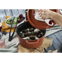 7 qt, Round, Cocotte, Burnt Orange - Factory Second