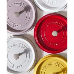 7 qt, Round, Cocotte, Cherry - Factory Second