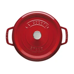 7 qt, Round, Cocotte, Cherry - Factory Second