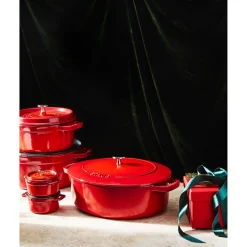 7 qt, Round, Cocotte, Cherry - Factory Second
