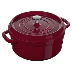 7 qt, Round, Cocotte, Cranberry - Factory Second