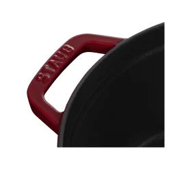 7 qt, Round, Cocotte, Cranberry - Factory Second